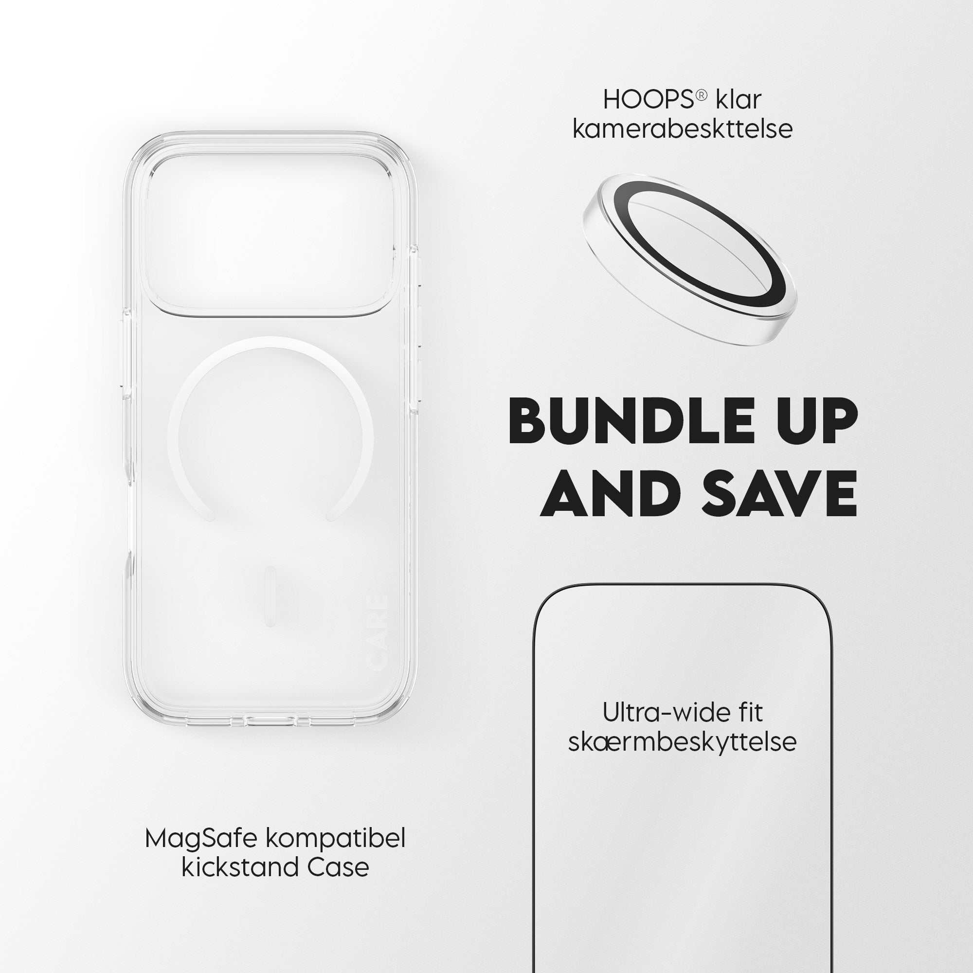 PanzerGlass® | CARE™ by PanzerGlass® 3-in-1 Pakke iPhone 17 Pro Max